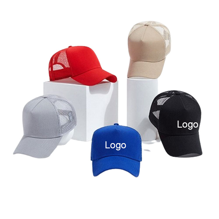 Custom logo print 5 panel structured sports baseball cap