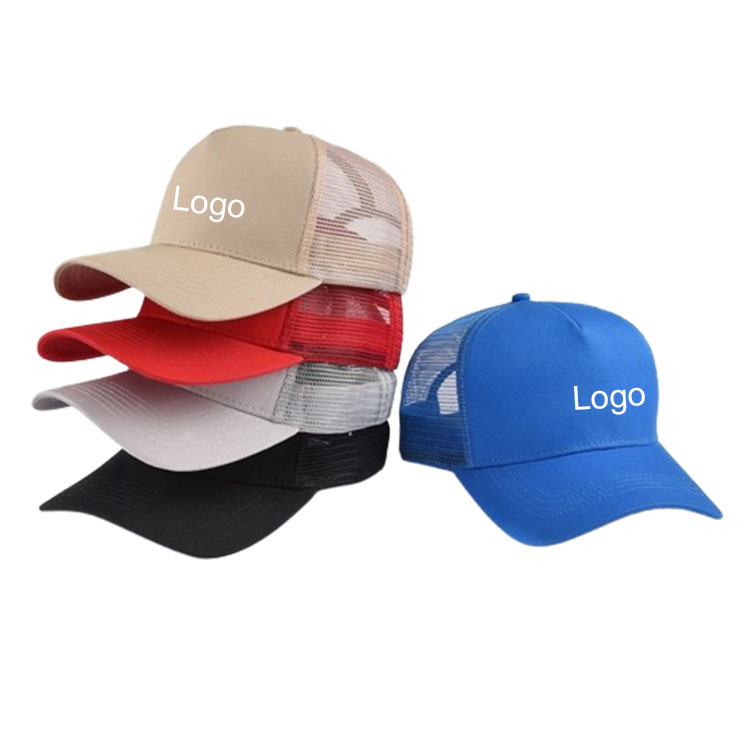 Custom logo print 5 panel structured sports baseball cap
