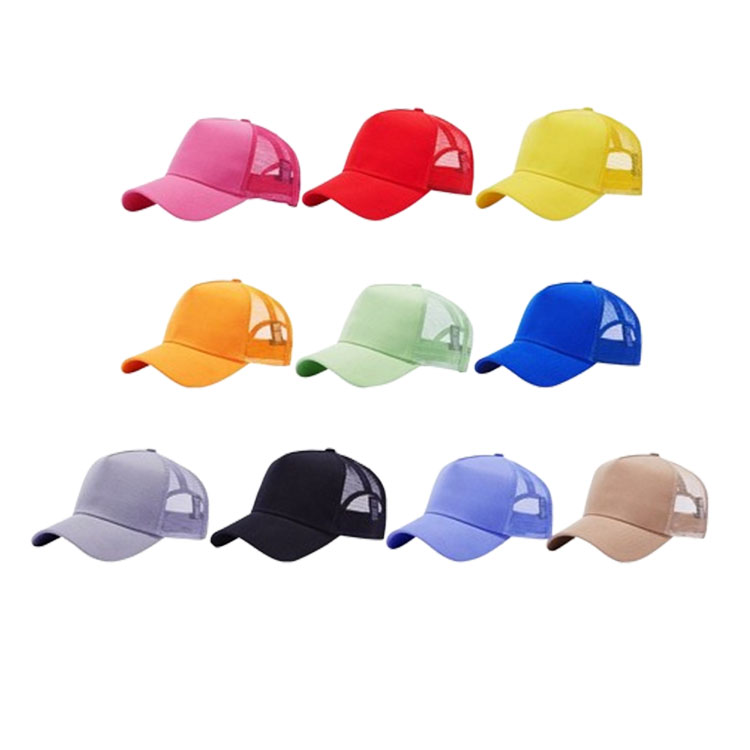 Custom logo print 5 panel structured sports baseball cap