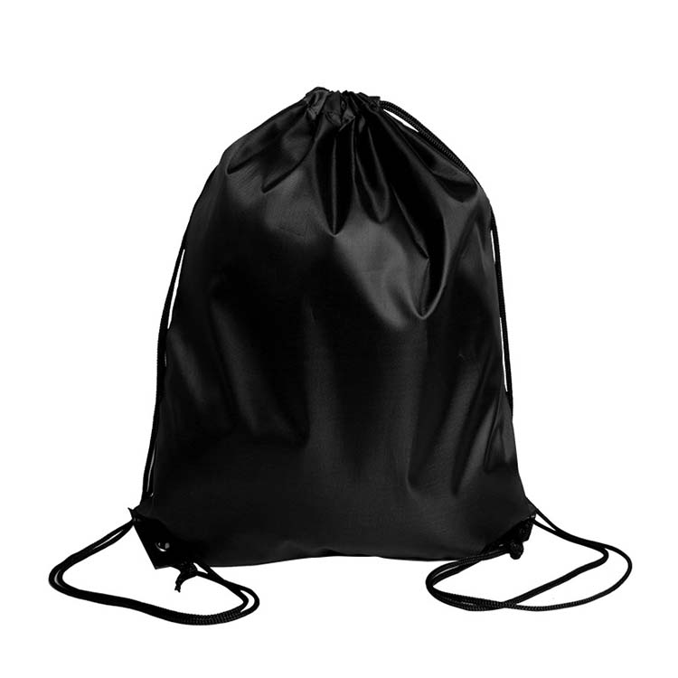 Promotional custom logo sports polyester drawstring bag