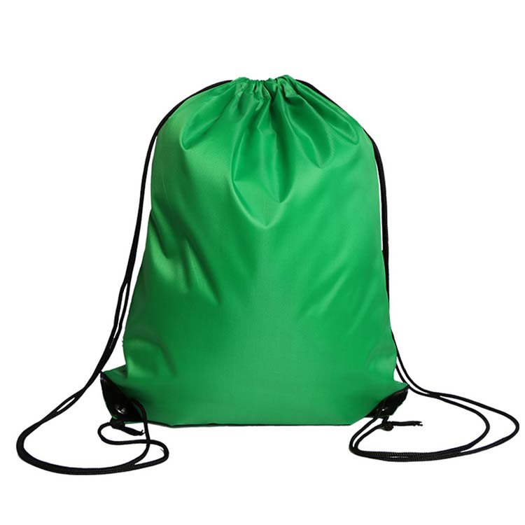 Promotional custom logo sports polyester drawstring bag