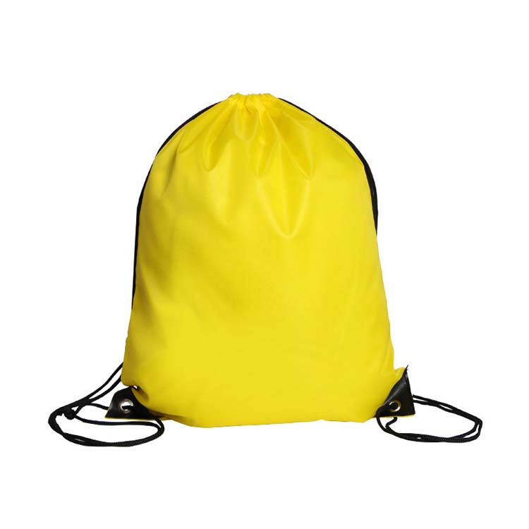 Promotional custom logo sports polyester drawstring bag