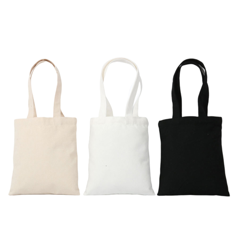 Custom logo printed natural organic cotton shopping tote bags