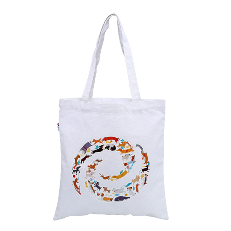 Hot sale eco friendly cotton shopping canvas tote bag with custom printed logo