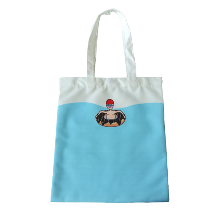 Custom logo women fashion beach blank soft cotton canvas bag