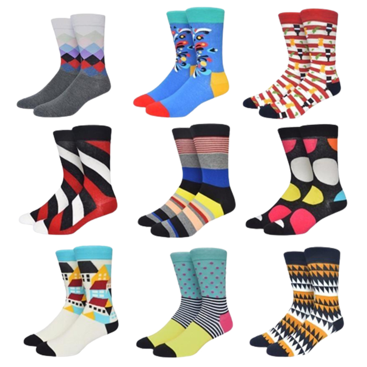OEM crew men customize knitted embroidered design made cotton sports athletic socks