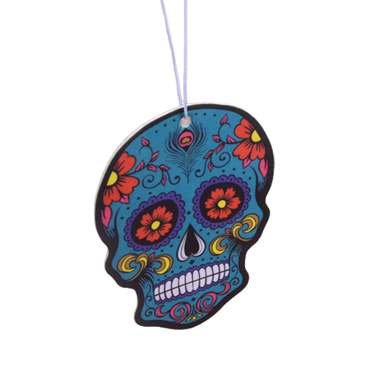 Customized promotional shaped hanging paper car air freshener