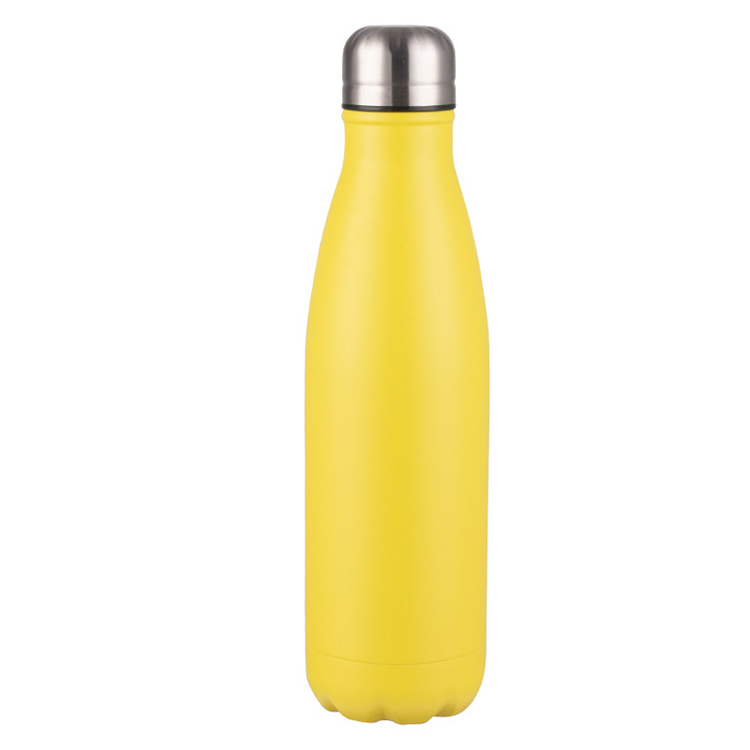 Double walled cola shape bpa free reusable stainless steel water bottle