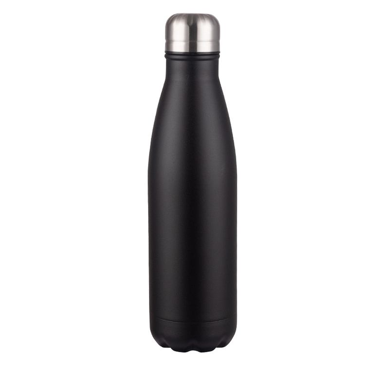 Double walled cola shape bpa free reusable stainless steel water bottle