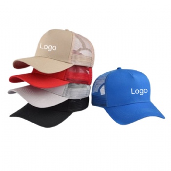 Custom logo print 5 panel structured sports baseball cap