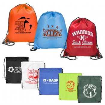 Promotional sports drawstring bag nylon gym waterproof polyester drawstring bag