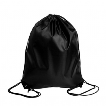 Promotional custom logo sports polyester drawstring bag