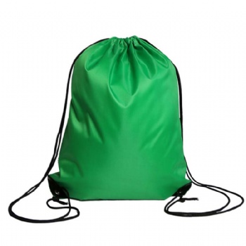 Promotional custom logo sports polyester drawstring bag