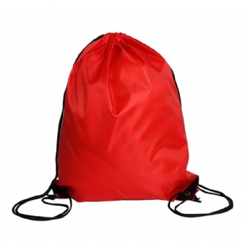 Promotional custom logo sports polyester drawstring bag