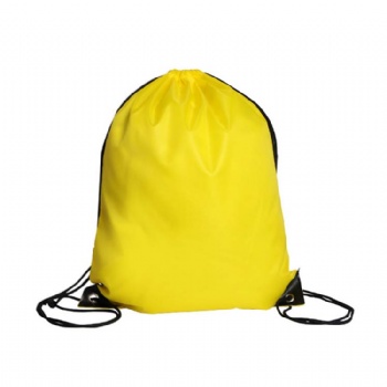 Promotional custom logo sports polyester drawstring bag