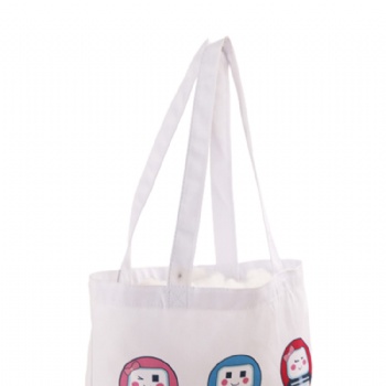 Custom logo printed cotton canvas grocery shopping tote bag