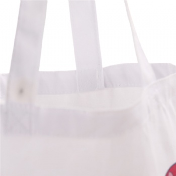 Custom logo printed cotton canvas grocery shopping tote bag