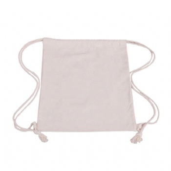 Wholesale white dust bags cotton canvas drawstring bag backpack with logo