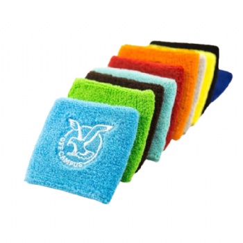 Custom logo embroidered terry cotton wristbands
