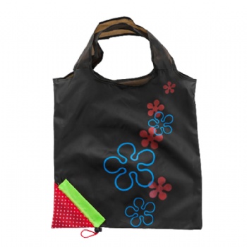 Wholesale custom logo printed strawberry foldable polyester shopping bag