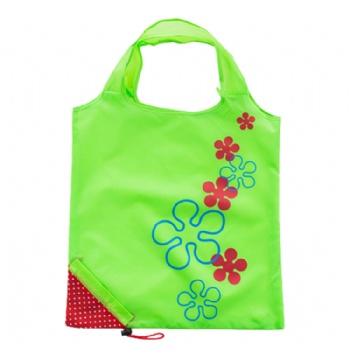 Wholesale custom logo printed strawberry foldable polyester shopping bag