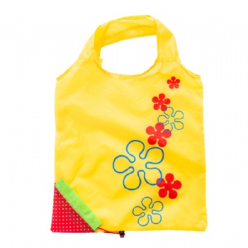 Wholesale custom logo printed strawberry foldable polyester shopping bag