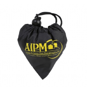 Customized eco reusable RPET black polyester foldable strawberry tote bag