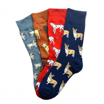 OEM design your own fancy novelty embroidery socks