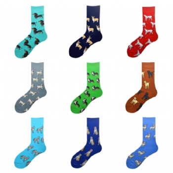 OEM design your own fancy novelty embroidery socks