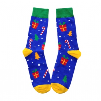 Unisex novelty quality custom logo colorful christmas socks