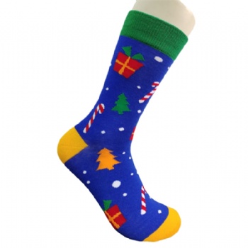 Unisex novelty quality custom logo colorful christmas socks
