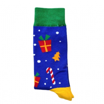 Unisex novelty quality custom logo colorful christmas socks