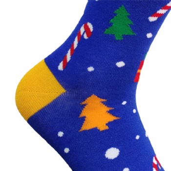 Unisex novelty quality custom logo colorful christmas socks