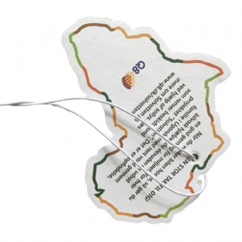 Long lasting hanging custom scented car air freshener card paper