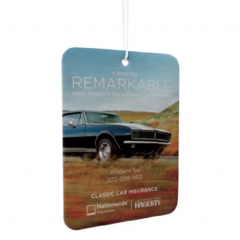 Customized shape design paper air freshener promotional car accessories hanging air freshener