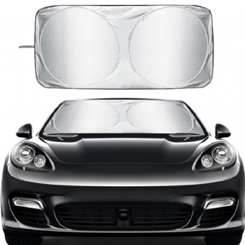Front Sunshades UV protection silver polyester double circle car sunshade