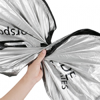 170T polyester foldable UV protection double ring front windshield silver coated car sun shade