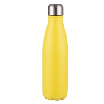 Double walled cola shape bpa free reusable stainless steel water bottle