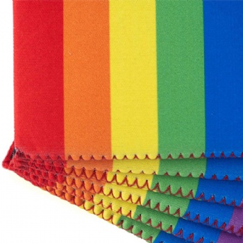 Neoprene coozy stubby holder rainbow foldable can cooler sleeve